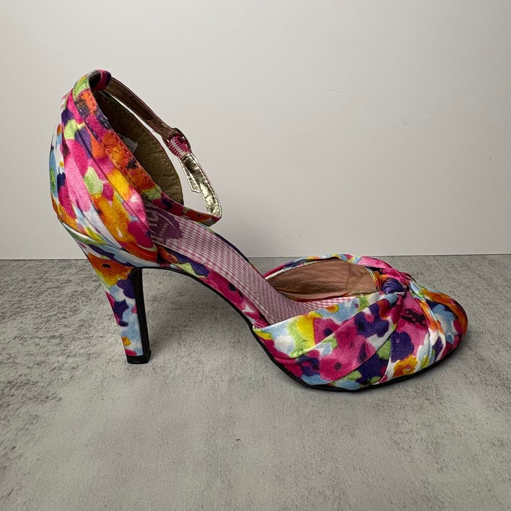 Rocket Dog Brand K9 Satin Floral Pattern Heel Adjustable Ankle Strap Women's 9.5 - Picture 8 of 15